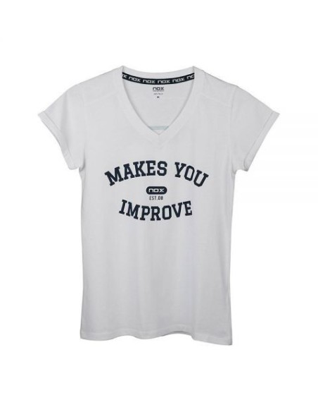 Nox Camiseta Basic Nox Blanca Mujer T18mcabnbl | Ofertas de pádel